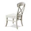 Ensemble de 2 chaises d'appoint à dossier croisé Harola, finition blanc fumé