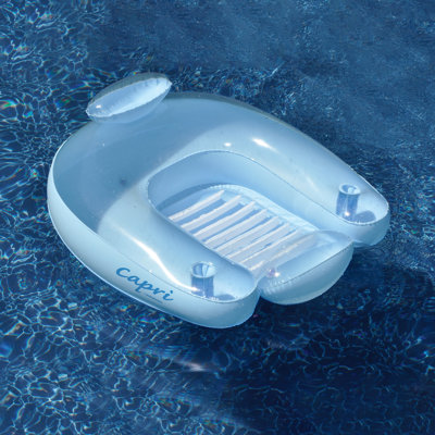 Fauteuil de piscine gonflable transparent Capri - 36,5 po - bleu clair