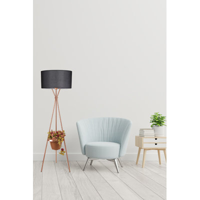 72.83'' Gold Tripod Floor Lamp