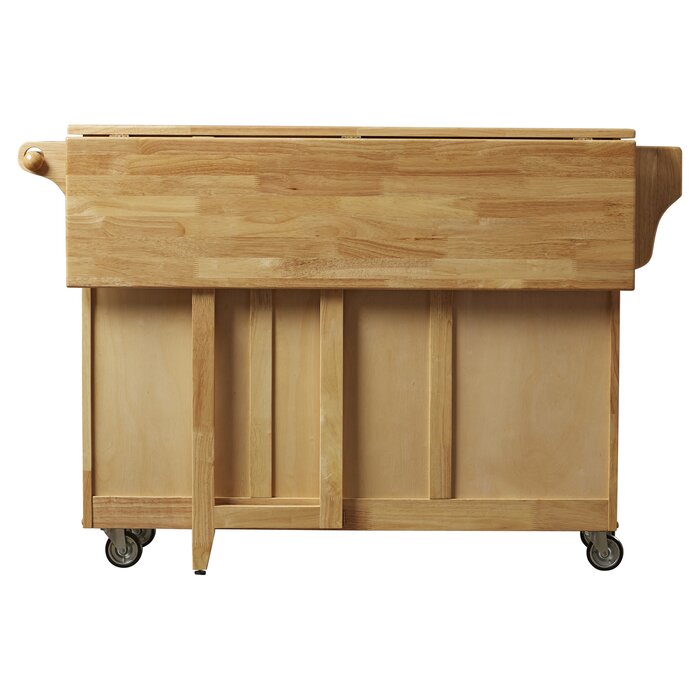 Gracie Oaks Aadham Wood Kitchen Cart & Reviews | Wayfair