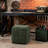 Ottoman Foot Rest Soft And Comfortable Ottoman Square Corduroy Woven Design Sofa Stool (Green)-1417239942