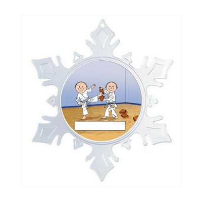 Personalized Friendly Folks Cartoon Snowflake Karate, Taekwondo, Martial Arts Christmas Holiday Shaped Ornament -  The Holiday AisleÂ®, 4A8BD56D29E64B94952D66ECF08A1EF4