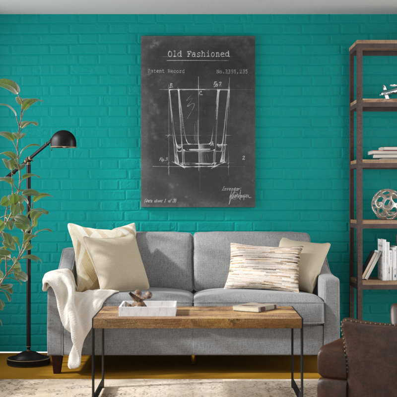 "Barware Blueprint I" par Ethan Harper, reproduction d'art sur toile, H 48 po x l 32 po, Toile tendue