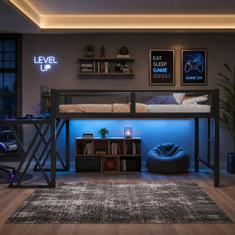 Lit mezzanine simple Black Gaming