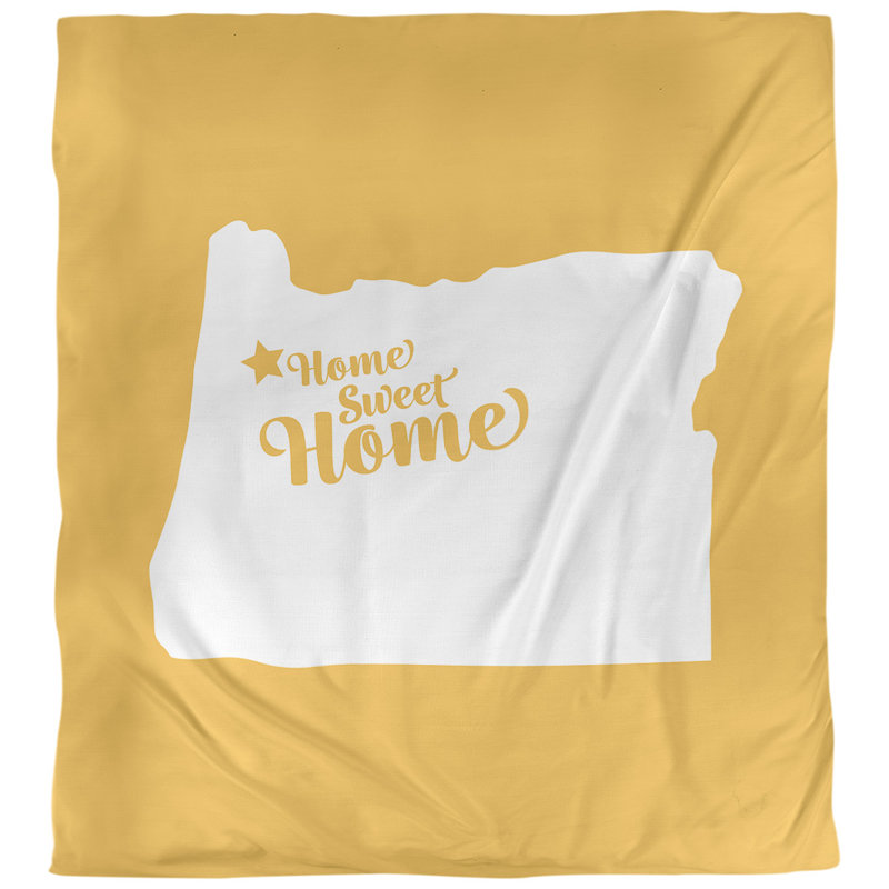 Housse de couette simple salem doux, Jaune, Polyester brossé