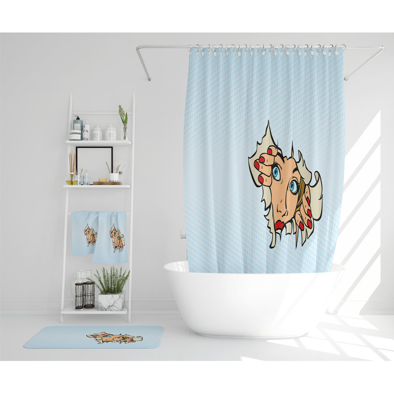 Nazler Polyester Shower Curtain Set