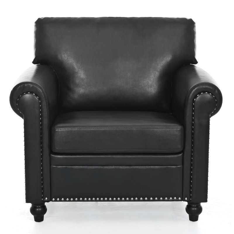 1 Seater Sofa., Black