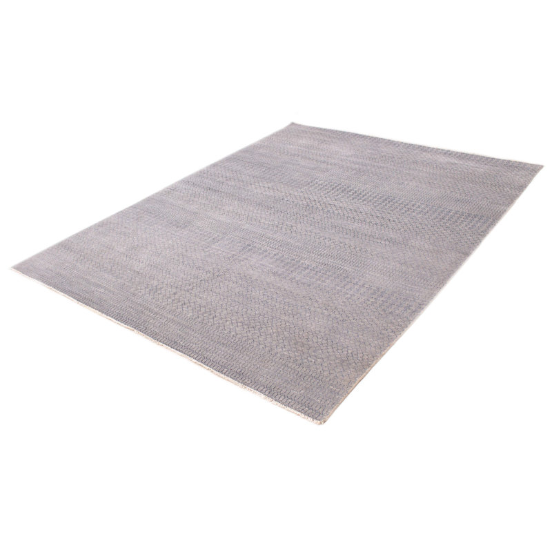 Tapis gris ombre en soie 8 po 11 po x 11 po 10 po
