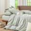 Ensemble de housse de couette à rayures 100% coton lavé MooMee-105229476-115097797
