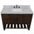 48'' Single Bathroom Vanity with White Marble Top