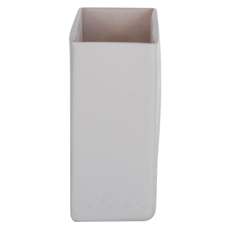 Titouan Glass Table Vase, Crystal Gray