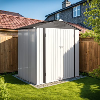 Outdoor 6 ft. W x 4 ft. D Metal Storage Shed