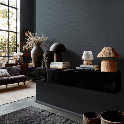 Herringbone Weave Praline Wallpaper