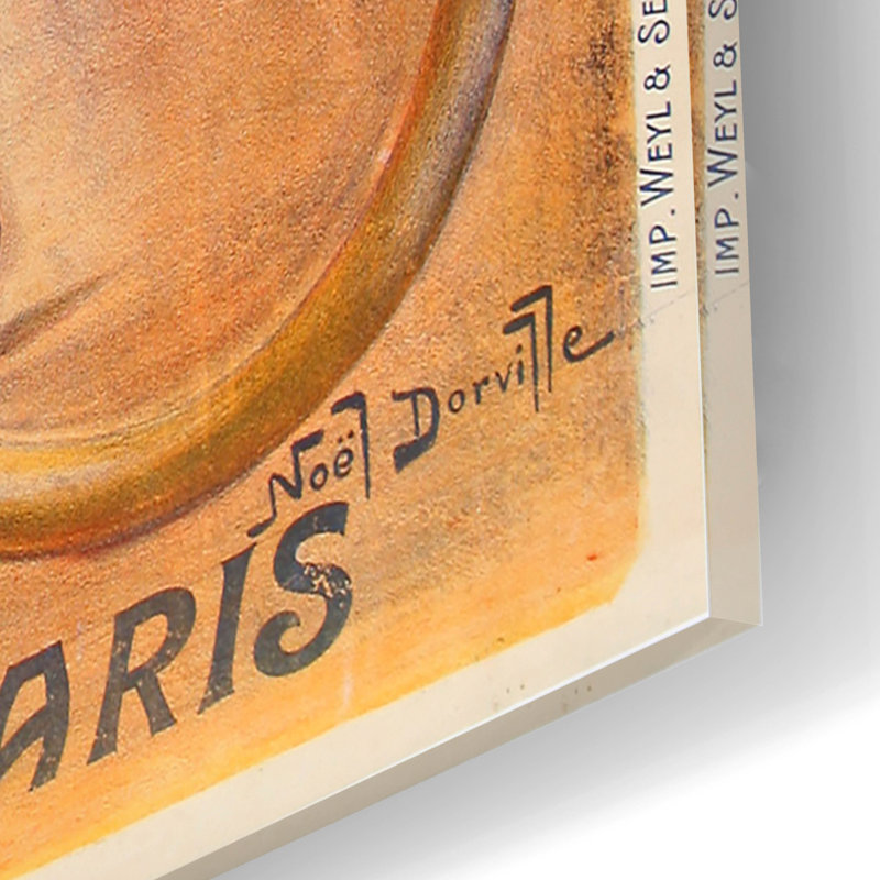 Art mural en verre, "La société française" par Vintage Posters, H 16 po x l 12 po x P 0,13 po