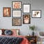Fine Art Portrait Mid-Century Shape, impression géométrique abstraite encadrée sur papier, 7 pièces-92573511-92573513