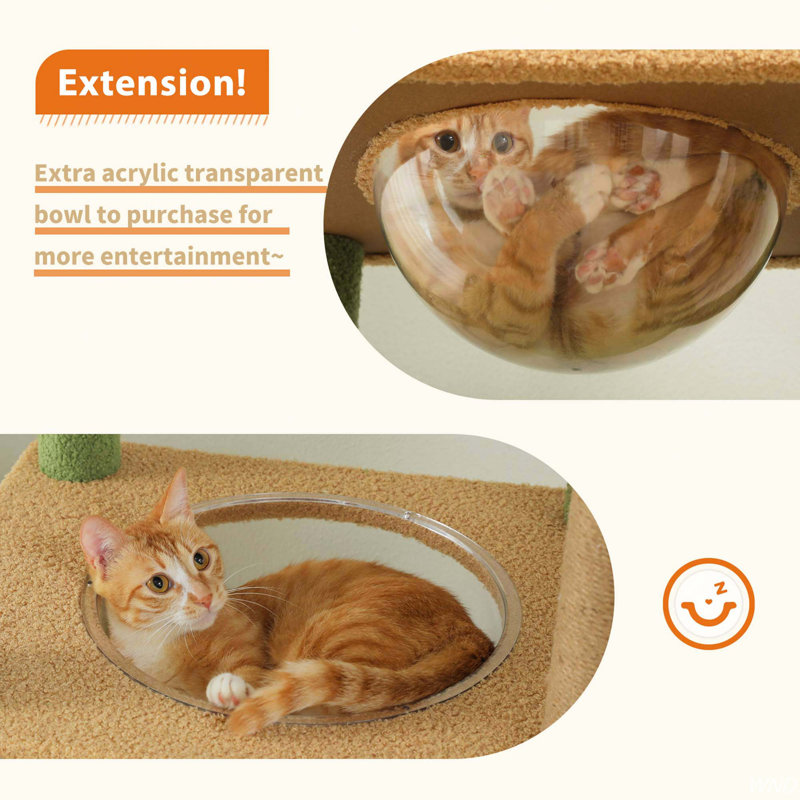 Green Tall Cat Tree Tower with Sisal Scratching Posts
