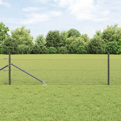 Vidaxl Fence With Posts -Coated Steel