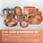 Gotham Steel Hammered Copper 15 Piece Nonstick Cookware and Bakeware Set, Stay Cool Handles, Oven & Dishwasher Safe