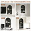 Niche de douche arquée 12 "x 24" en acier inoxydable avec tablettes doubles-1948011227