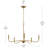 Ilia 5-Light Brushed Gold Chandelier-127380305