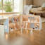Maison de poupée en bois pliable en bois pour enfants de 3,5 po avec accessoires Teamson