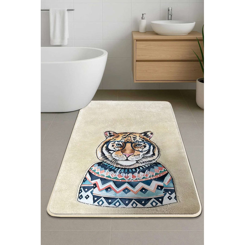 Luxurious Non-Slip Bathmat, Stone Color, 23.6 x 39.4 inches | 100% Polyester, 0.5-0.5 inches Pile Height | Machine Washable, Durable Dot Base, Soft & Comfortable, Perfect for Bathroom Decor & Safety
