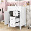 Élégant meuble-lavabo de style français avec lavabo, 2 tiroirs, tablette réglable-1279694259