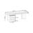 Black + Gray Rectangular Solid Wood + Acrylic with 6 drawers desk-118734286-118734284