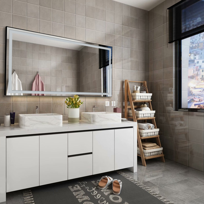 Miroir de salle de bain sans cadre, 36 po x 72 po