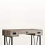 Bureau d'ordinateur à 3 tiroirs au fini brun clair avec pieds en métal Iglehart, H 30,57 po x l 47,14 po x P 23,5 po-2126128198
