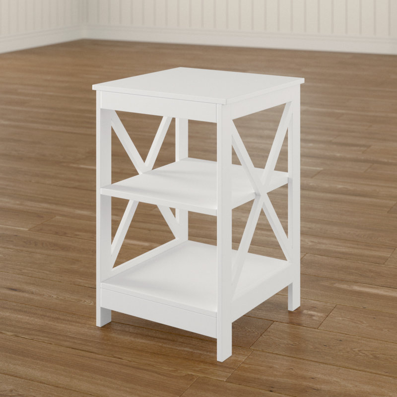 Hogue 40 cm W Bedside Table, White