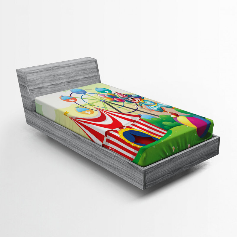 Circus Microfiber Fitted Sheet, Twin XL Fitted Sheet