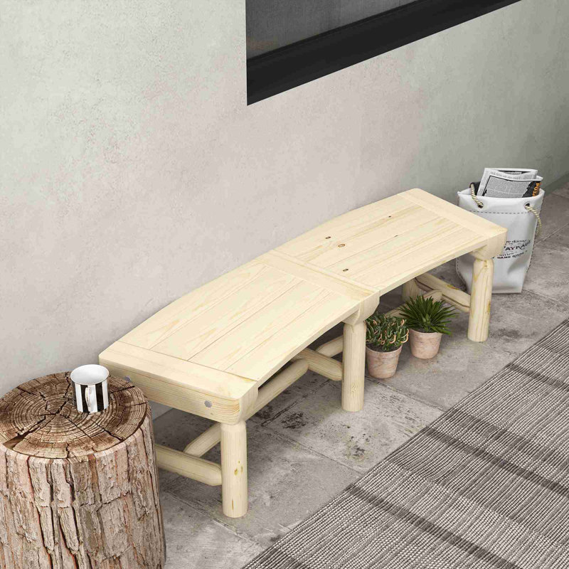Banc de patio en bois Elegant Backless