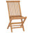 Feodosie 5 Piece Folding Patio Dining Set Solid Wood Teak