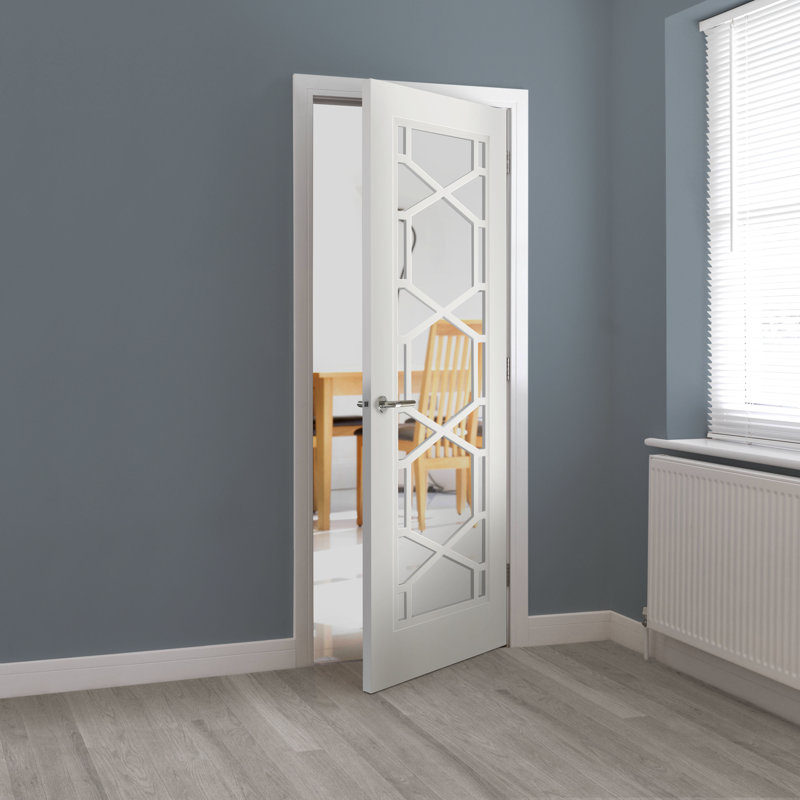 Quartz Glazed Glass Standard Door, 198.1 cm H x 76.2 cm W x 3.5 cm D