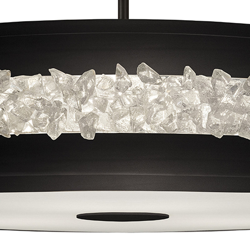 Arctic Halo 3 - Light Chandelier, 9" H x 32" W x 32" D, Matte Black