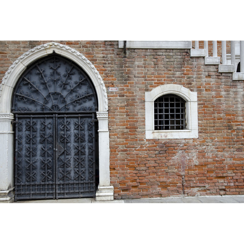 Windows And Doors Of Venice VIII by Laura DeNardo - Wrapped Canvas Print, 81 cm H x 122 cm W, Black Floater Framed