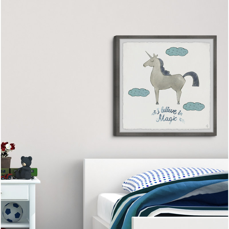 «I Believe in Magic - Unicorn» par Dahill, reproduction encadrée, H 24 po x l 24 po x P 1,5 po
