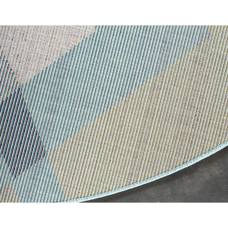 Tapis vert à motif géométrique Burtrum, Rectangle 7 pi x 10 pi