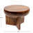 Semi-Sphere Mango Wood End Table with Solid Legs