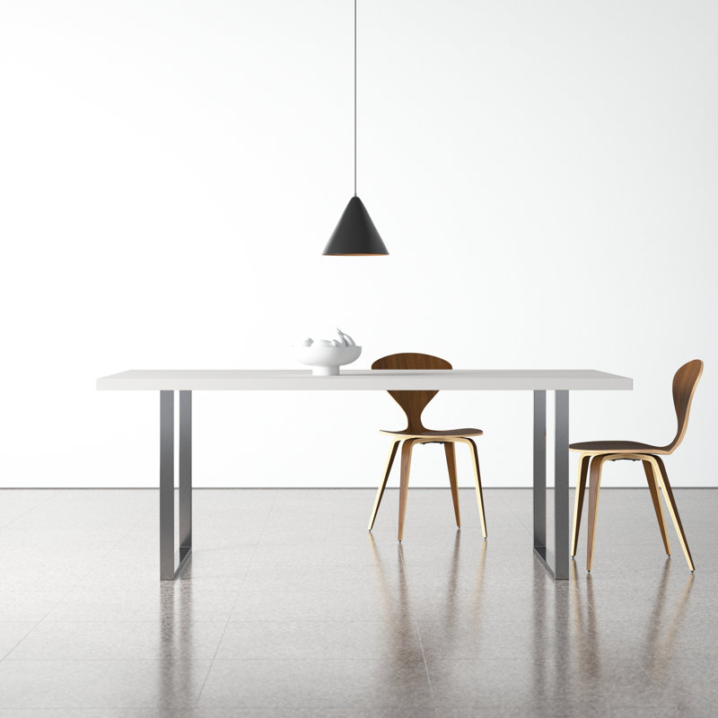 Clifton Dining Table, 39.5" W x 78.75" L, White Lacquer