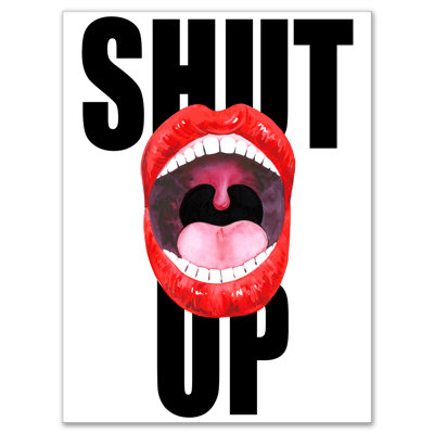 « Female Lips », art textuel sur toile
