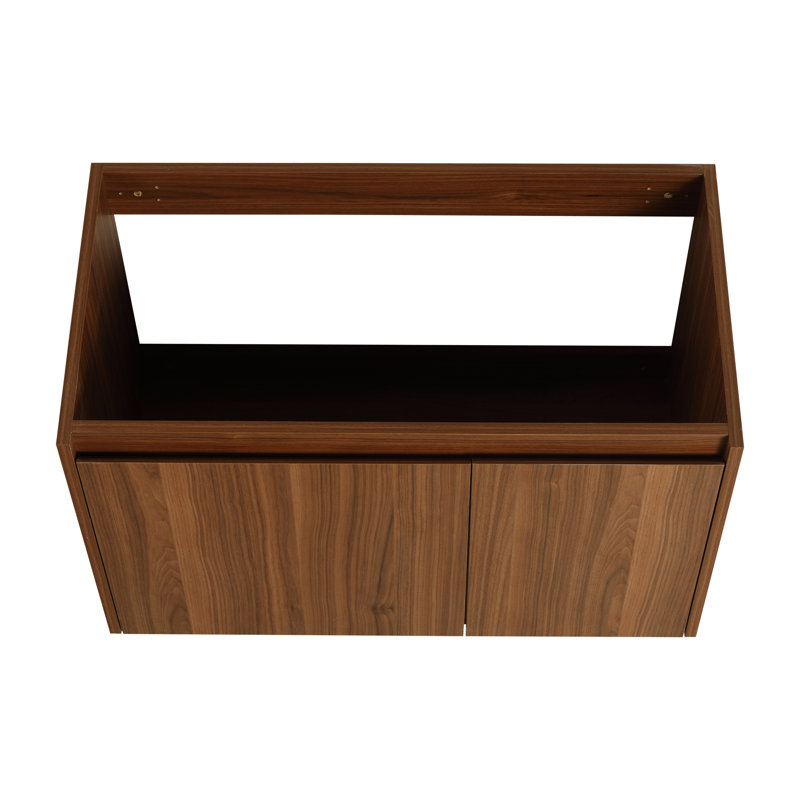 Armoire de salle de bain avec lavabo, 29.5", Noyer