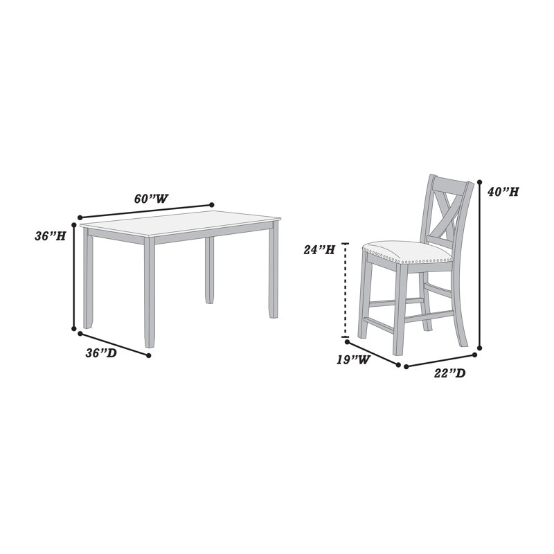 Brumfield 7-Piece Counter Height Table