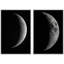 Lune, ensemble de 2 reproductions d'art sur toile encadrées-118759146-118759148