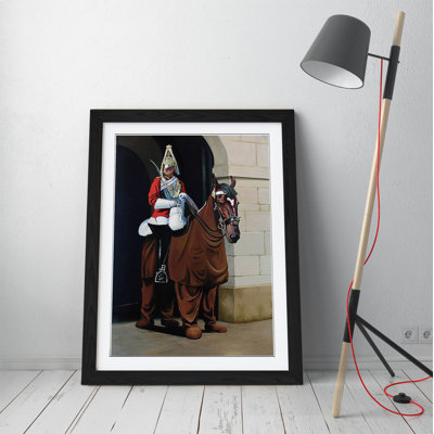 Banksy Comical Horse Guard by ClassicLiving - Single Picture Frame Painting on Canvas