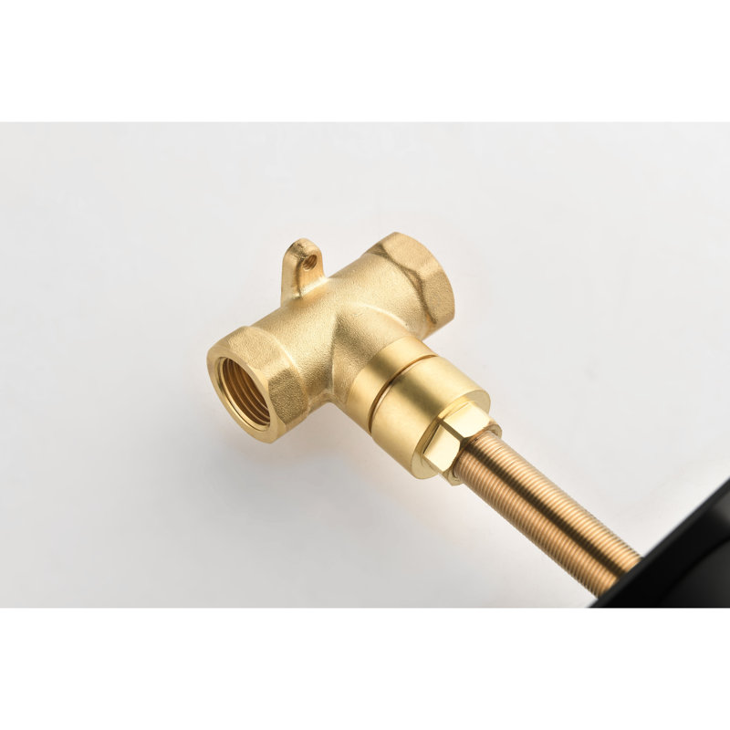 Valve de gestion du volume de douche 3/4 po en noir mat - Corps de poignée en laiton réglable, résistant à la rouille et à la corrosion, facile à installer avec la structure, qualité simple