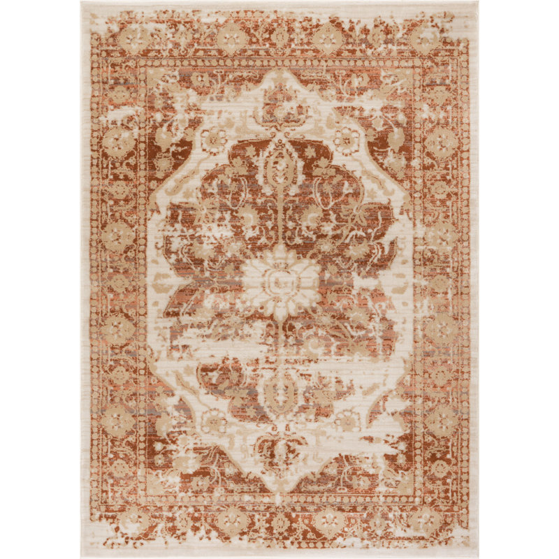 Musetta Rectangle Moroccan Synthetic Area Rug, Rectangle 240 x 320cm