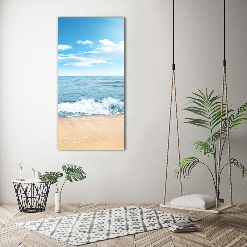 Beach And Sea - Wrapped Canvas Print