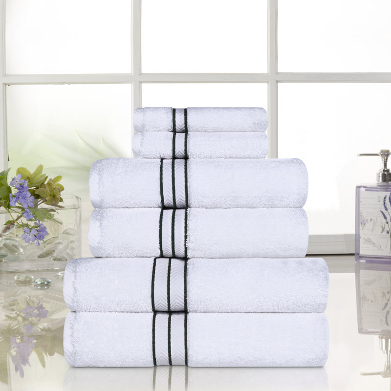 Ensemble de serviettes en coton turc 6 pièces Hotel, très moelleux et luxueux, Sarcelle